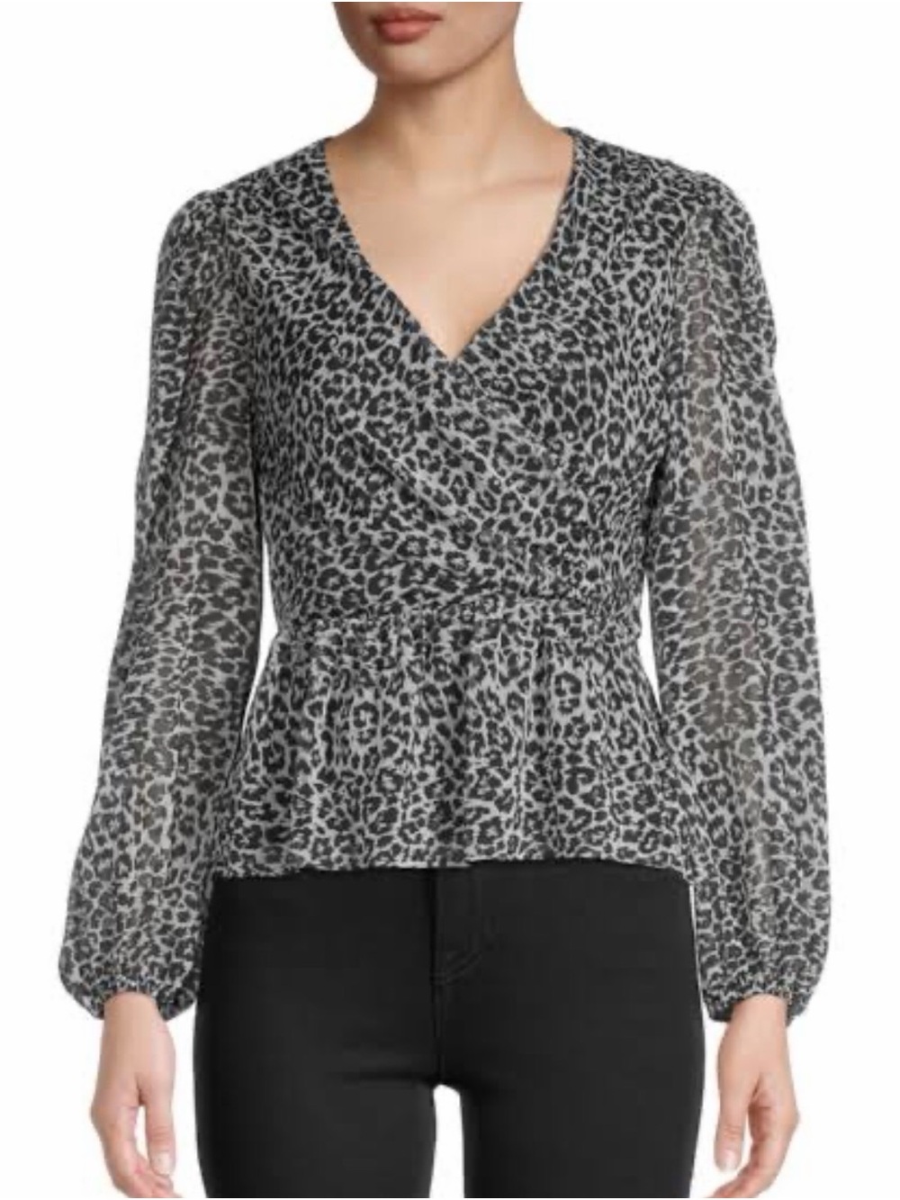 The Kooples Paris | Leopard Print Peplum Blouse